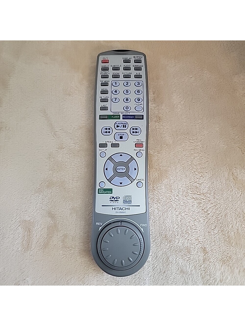 Original Hitachi DV-RMW1 Remote Control DVW1U